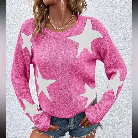 Stars print sweater top - Picture 7 of 16